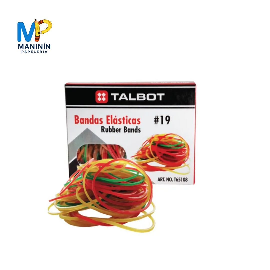 Bandas Elásticas, Nro. 18, Colores, Caja x 3 Onz. (85 g.) - TALBOT