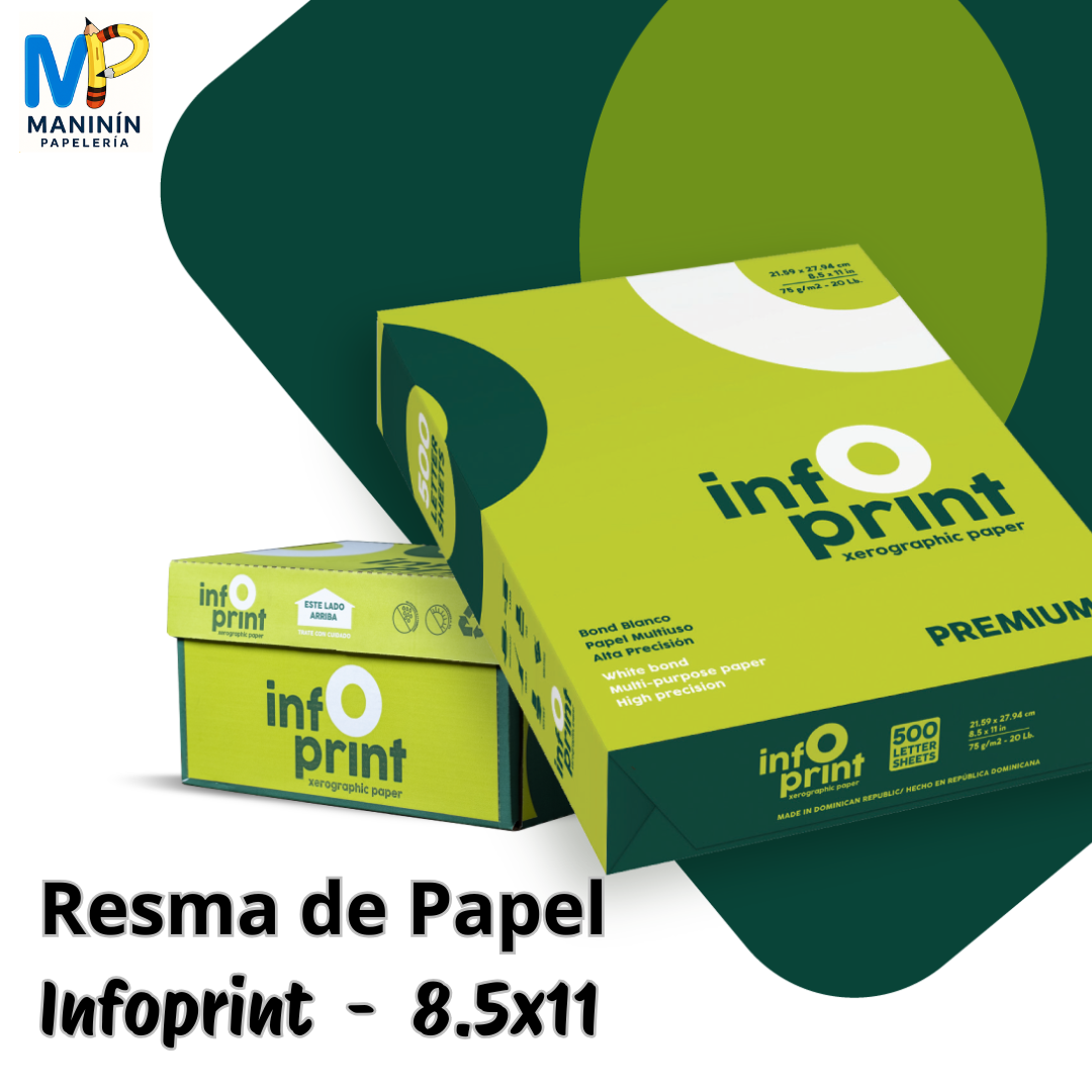 RESMA DE PAPEL INFOPRINT 8.5X11